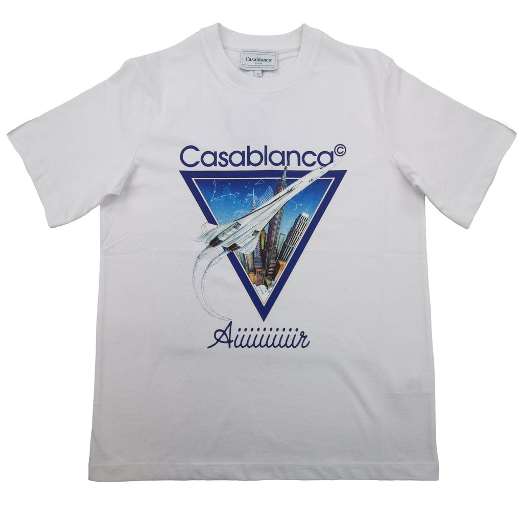 Pre-Loved Aiiiiir Printed T Shirt White Ex Small