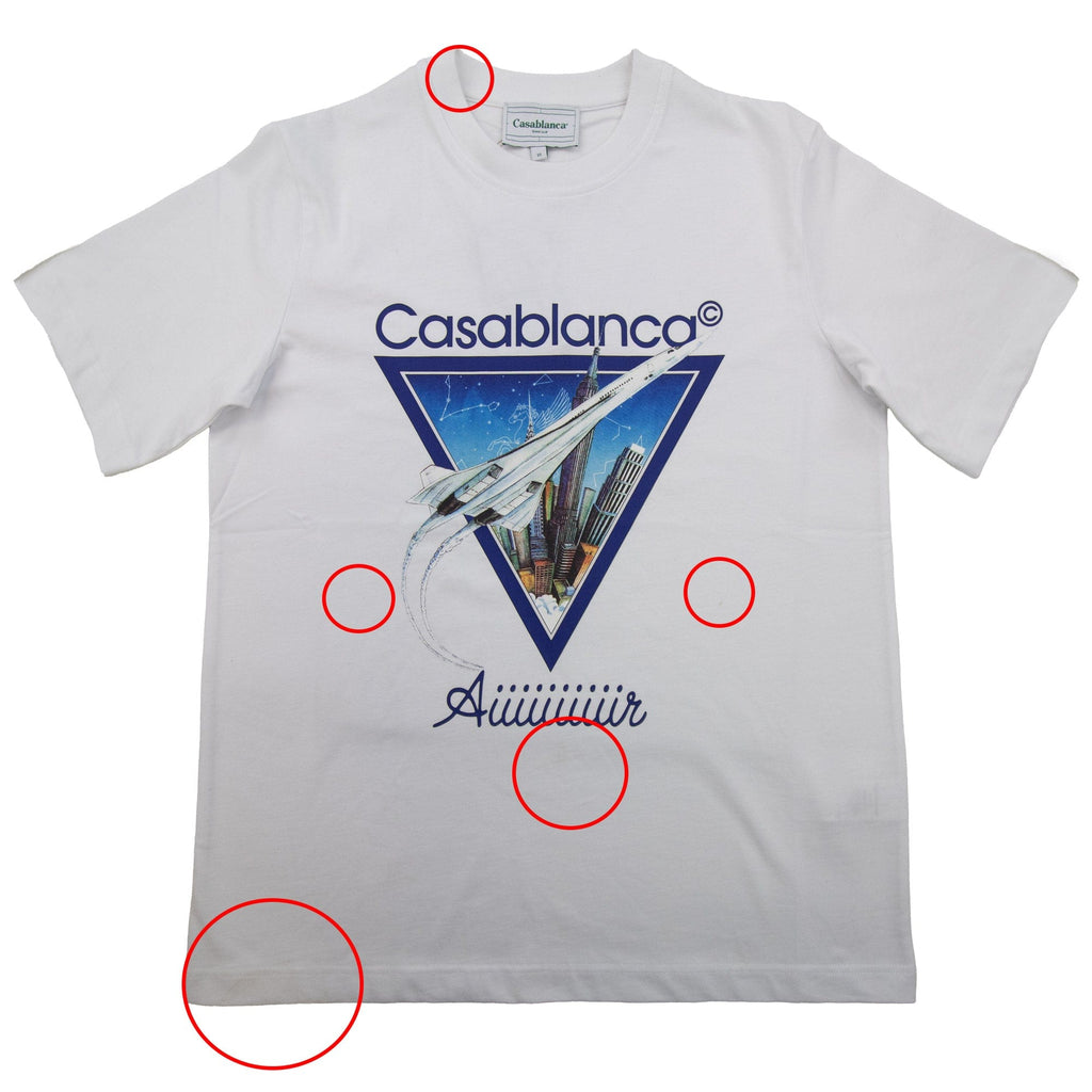 Pre-Loved Aiiiiir Printed T Shirt White Ex Small
