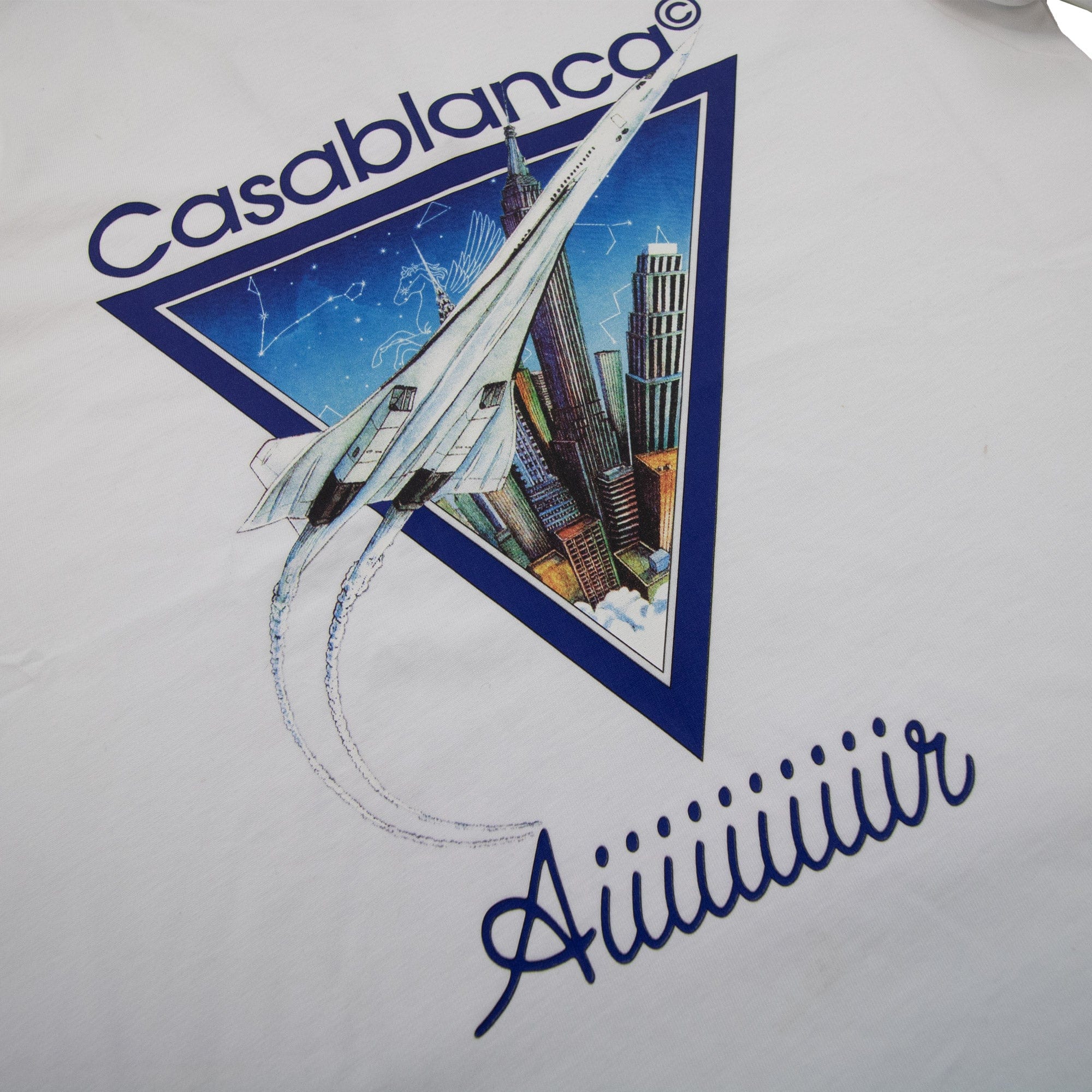 Pre-Loved Aiiiiir Printed T Shirt White Ex Small