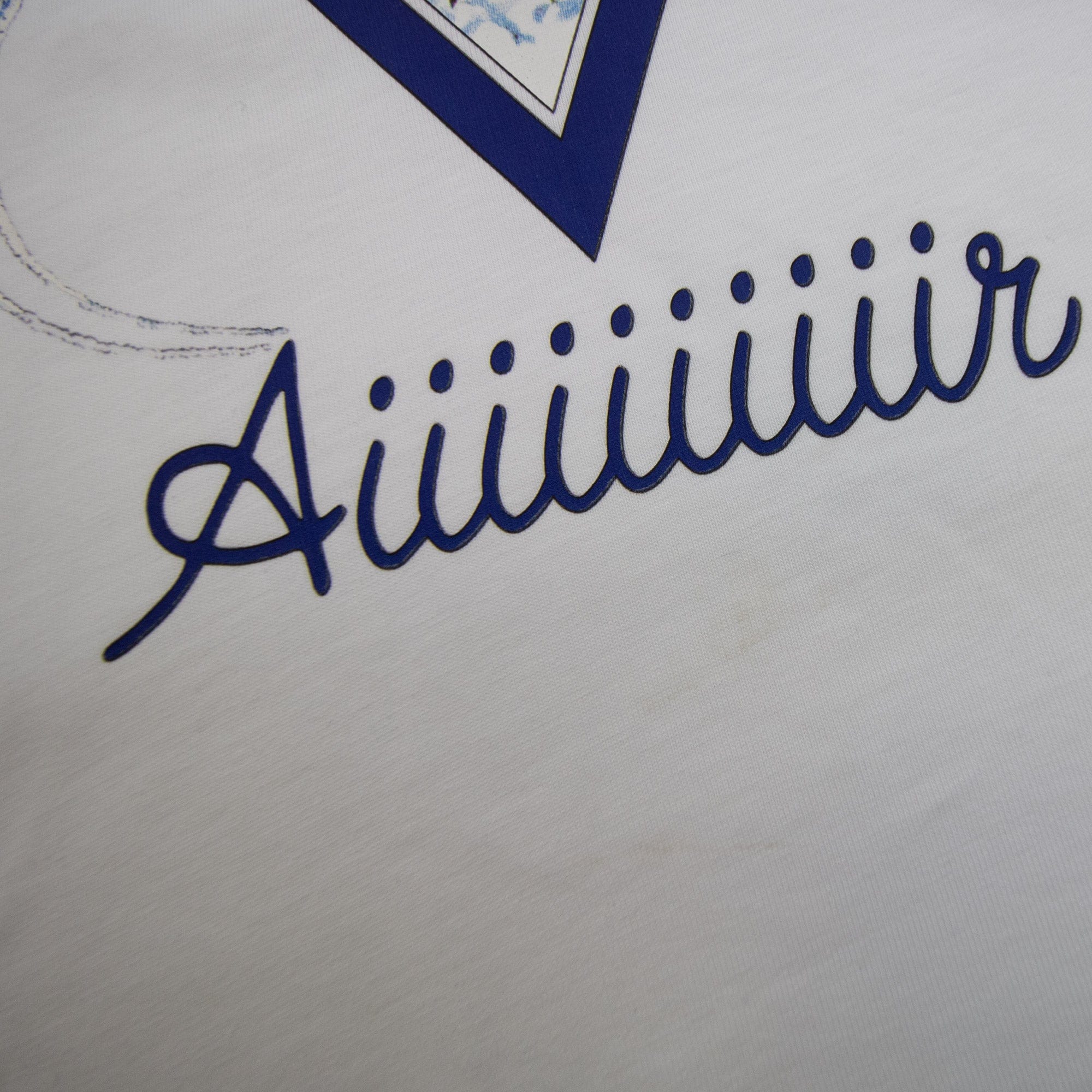 Pre-Loved Aiiiiir Printed T Shirt White Ex Small