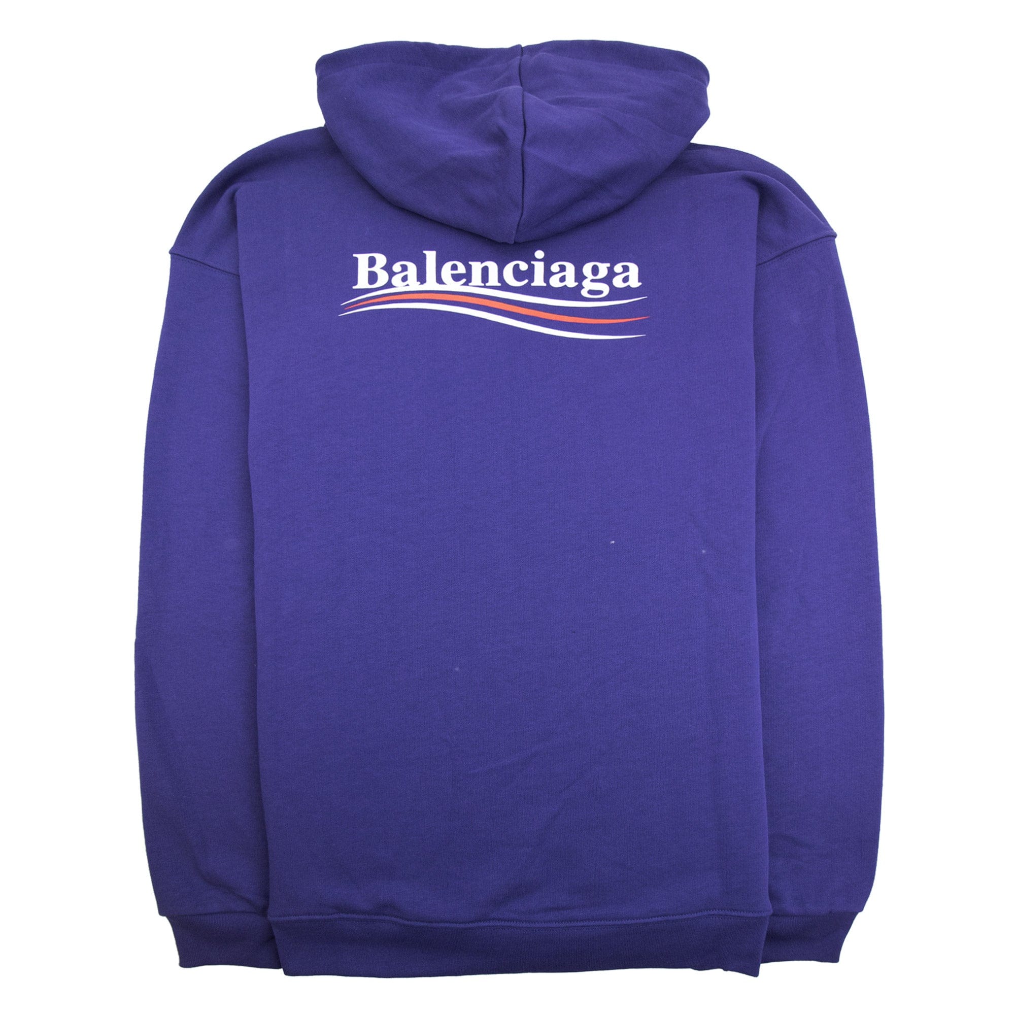 Pre-Loved Logo Print Hooded Sweatshirt Blue XL