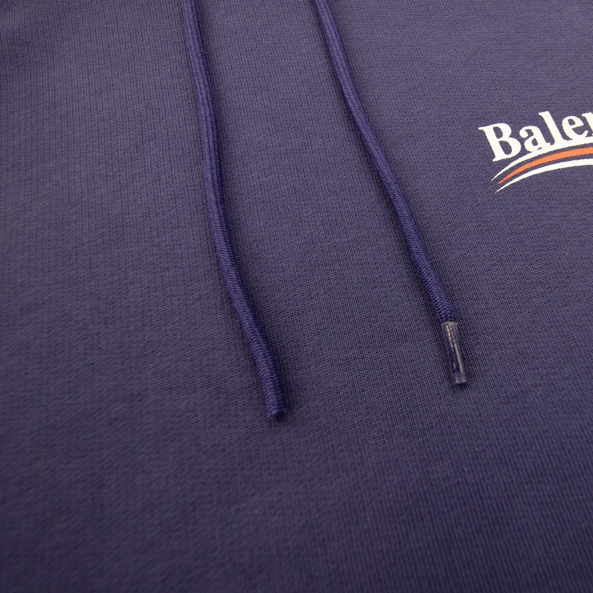 Pre-Loved Logo Print Hooded Sweatshirt Blue XL
