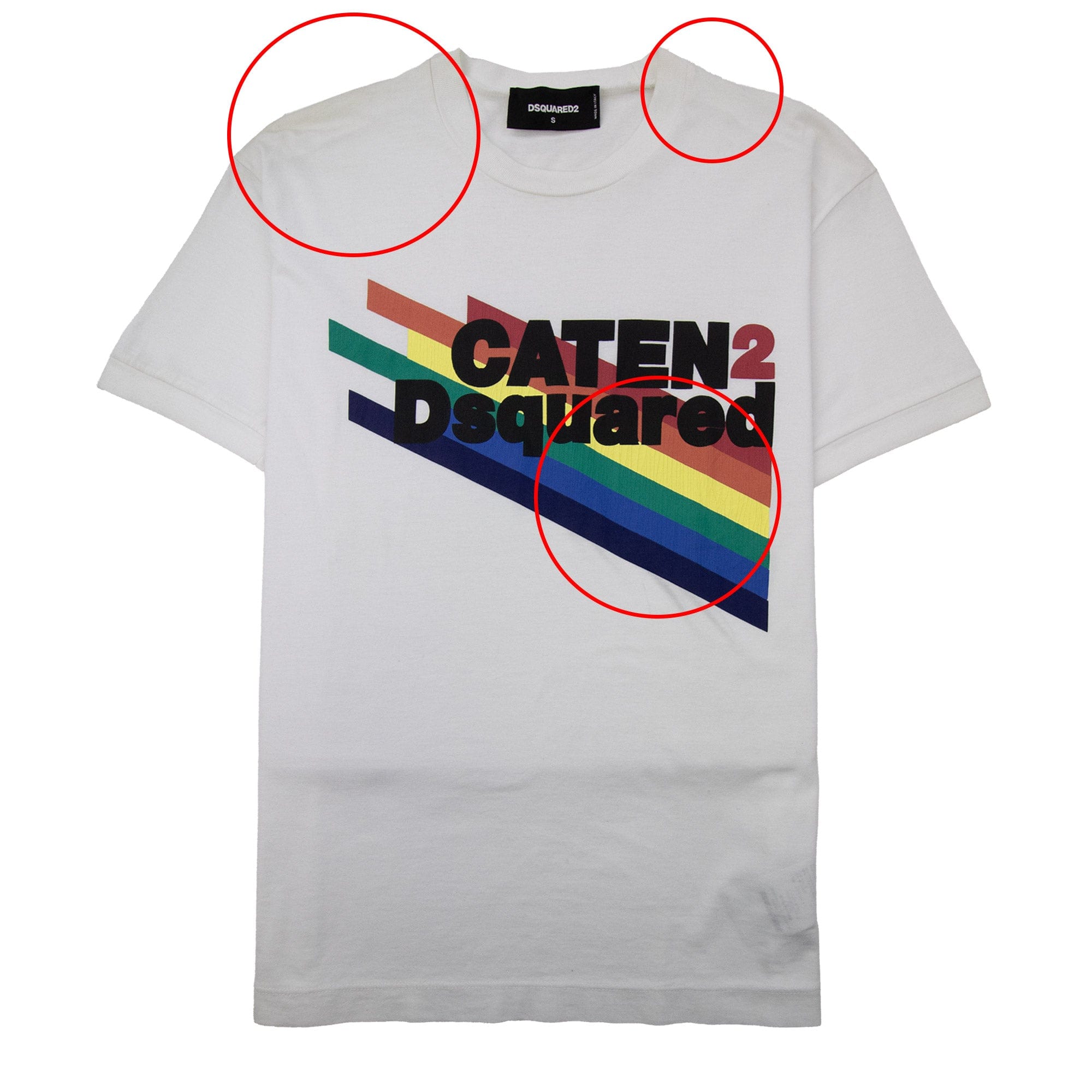 Pre-Loved Rainbow Canten T-shirt White Small