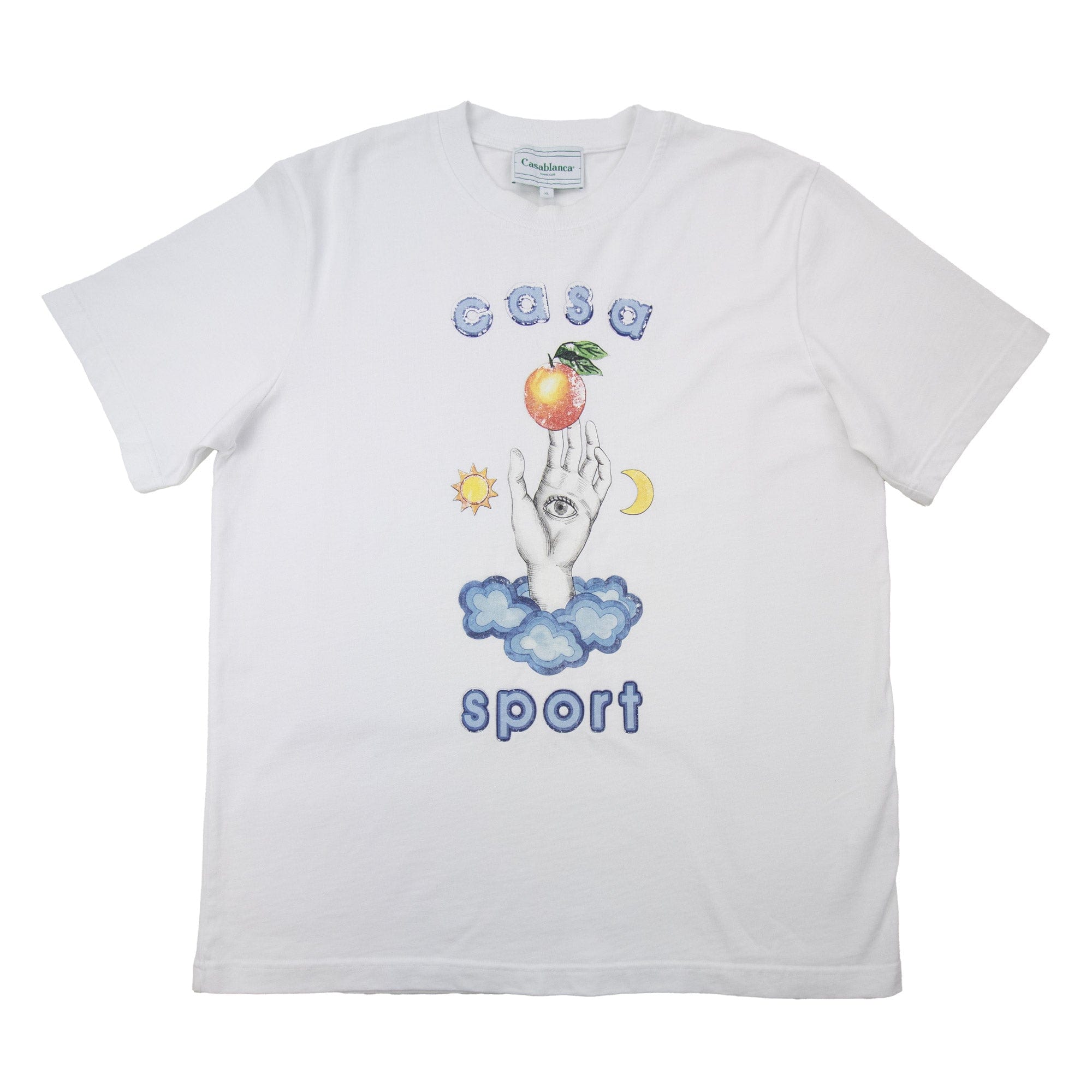 Pre-Loved Casa Talisman Printed T Shirt White XL