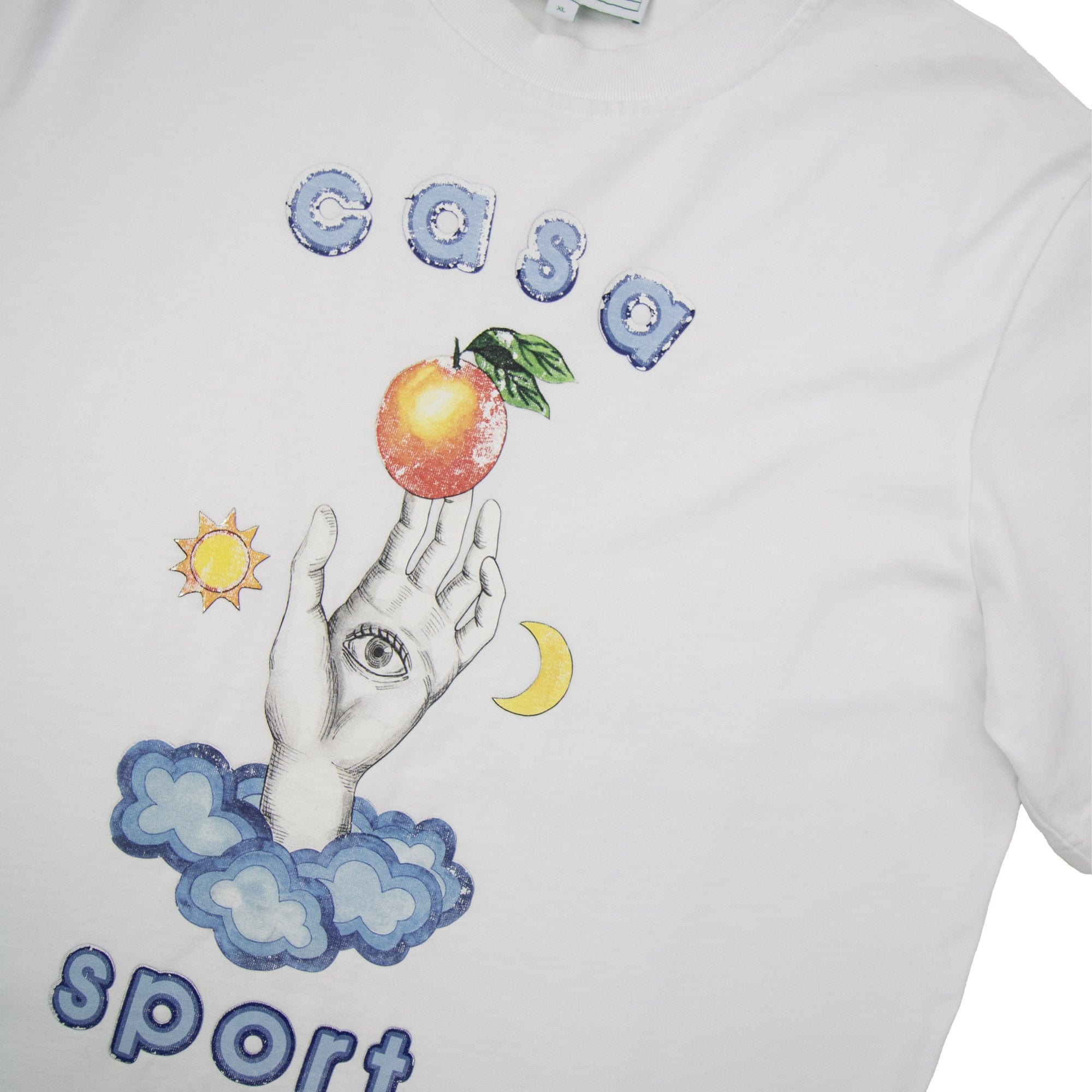 Pre-Loved Casa Talisman Printed T Shirt White XL