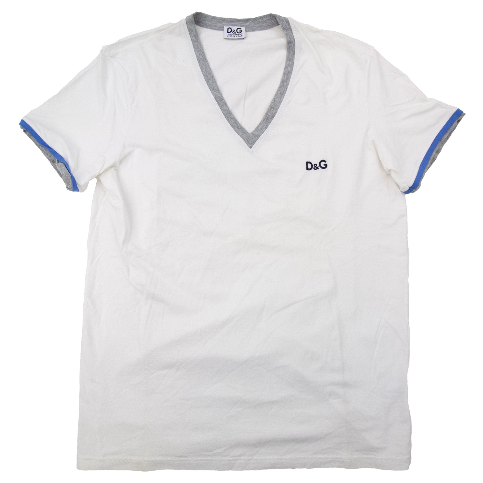 Pre-Loved V-neck T-shirt White Medium