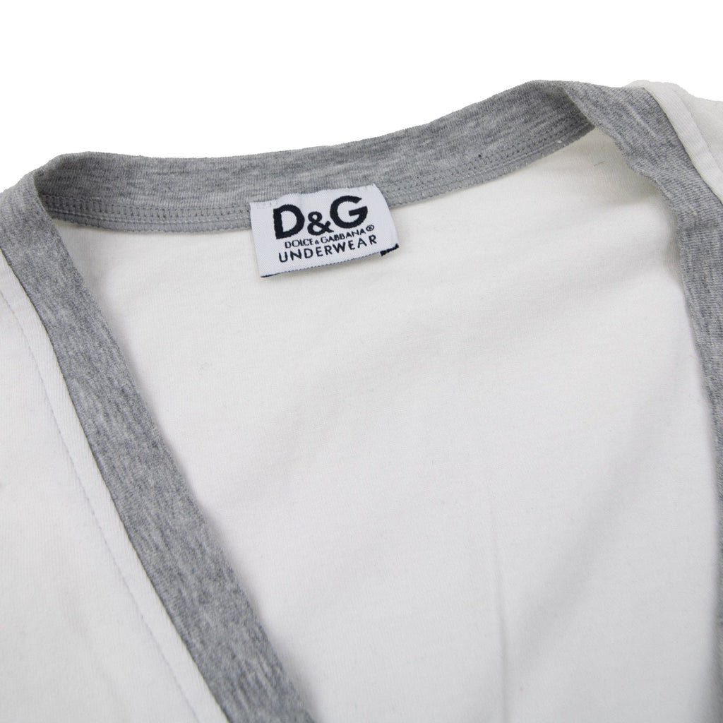 Pre-Loved V-neck T-shirt White Medium