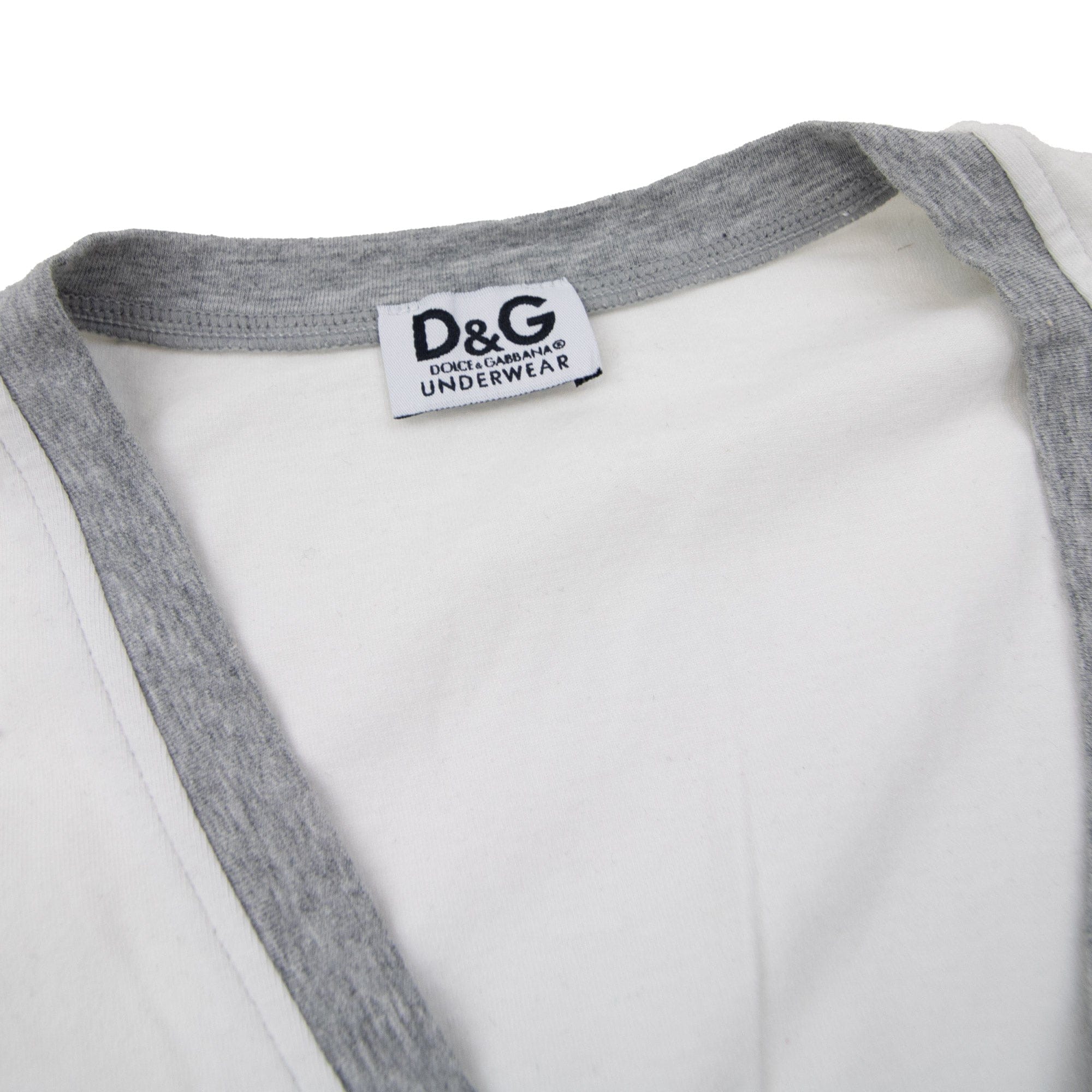 Pre-Loved V-neck T-shirt White Medium