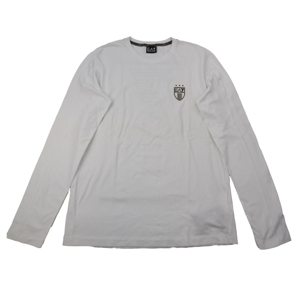 Pre-Loved EA7 Long Sleeve Soccer 7 T-shirt White 3XL