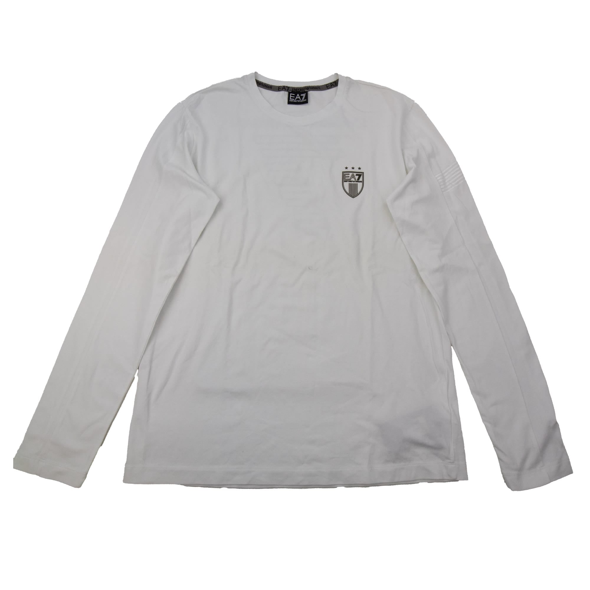 Pre-Loved EA7 Long Sleeve Soccer 7 T-shirt White 3XL