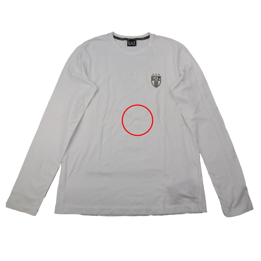 Pre-Loved EA7 Long Sleeve Soccer 7 T-shirt White 3XL