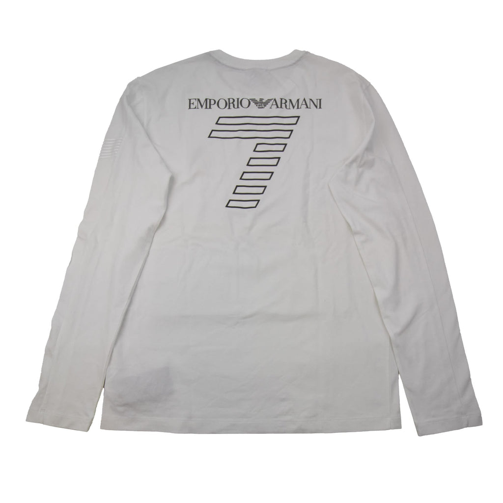 Pre-Loved EA7 Long Sleeve Soccer 7 T-shirt White 3XL