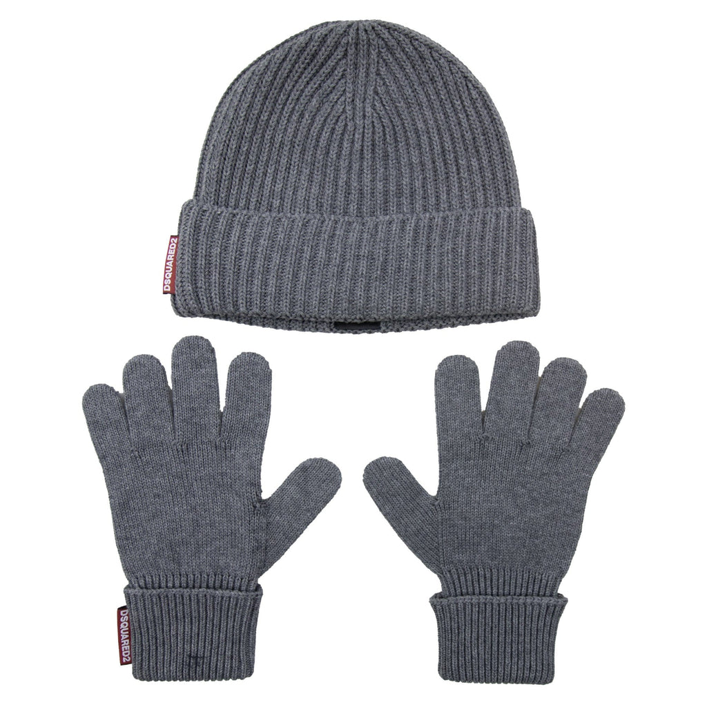 Pre-Loved Warmy Hat & Gloves Knit Set Grey