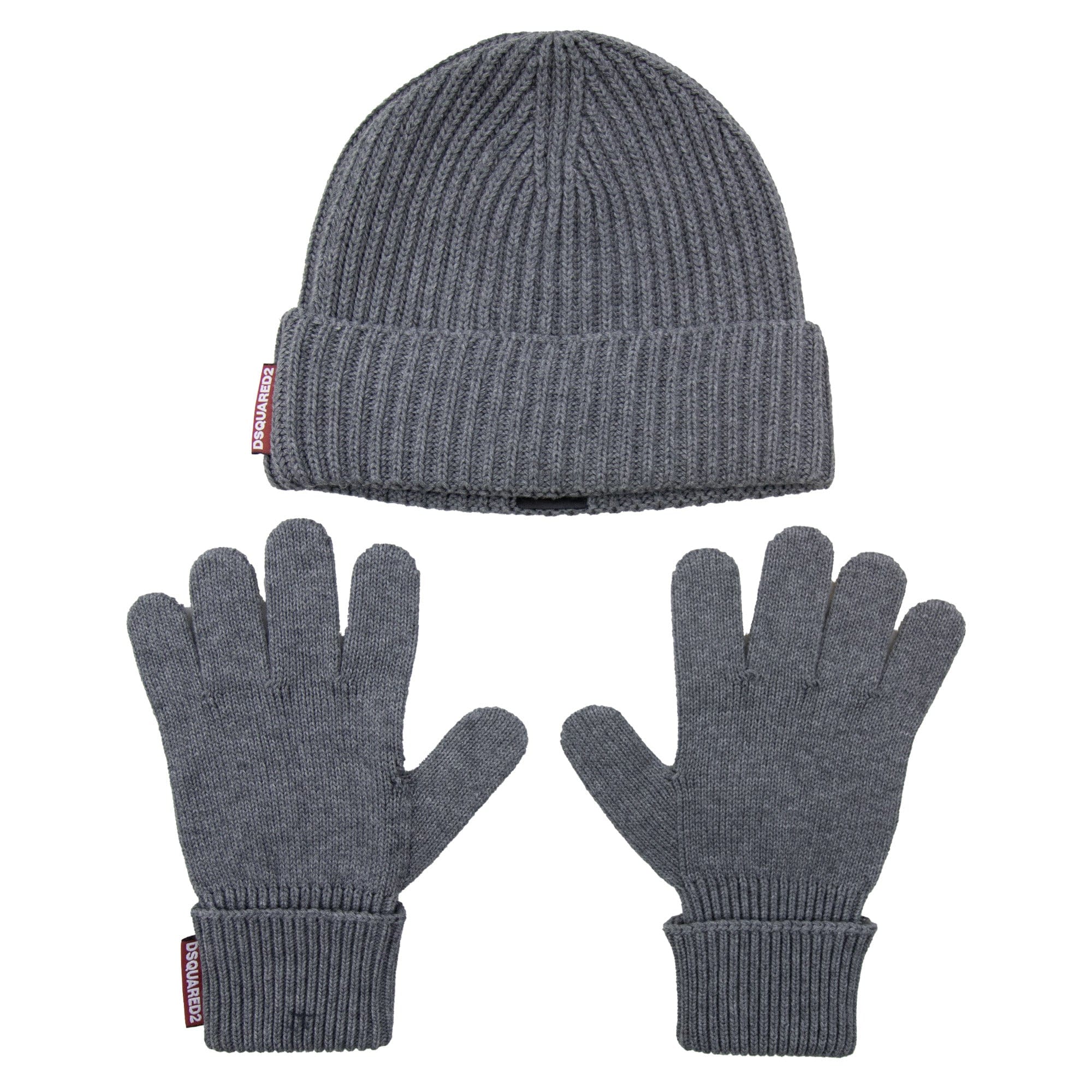 Pre-Loved Warmy Hat & Gloves Knit Set Grey