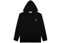 COMME DES GARÇONS PLAY RED HEART HOODIE BLACK