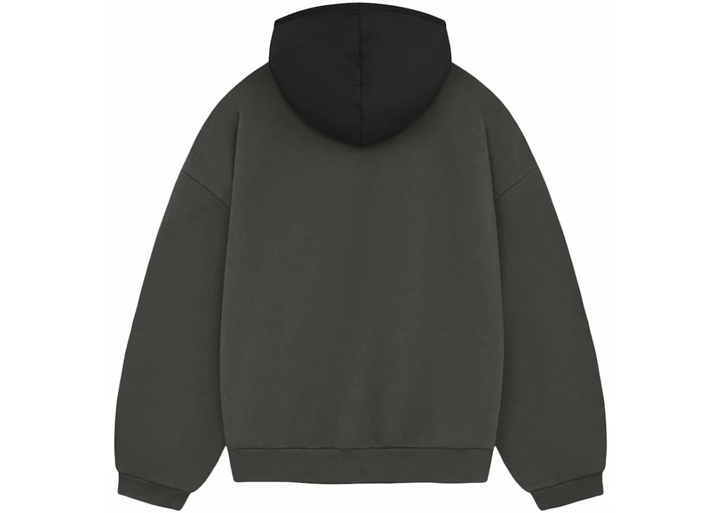 ESSENTIALS FOG NYLON FLEECE HOODIE INK / JET BLACK