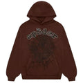 SP5DER X TRAVIS SCOTT RHINESTONE WEB HOODIE BROWN
