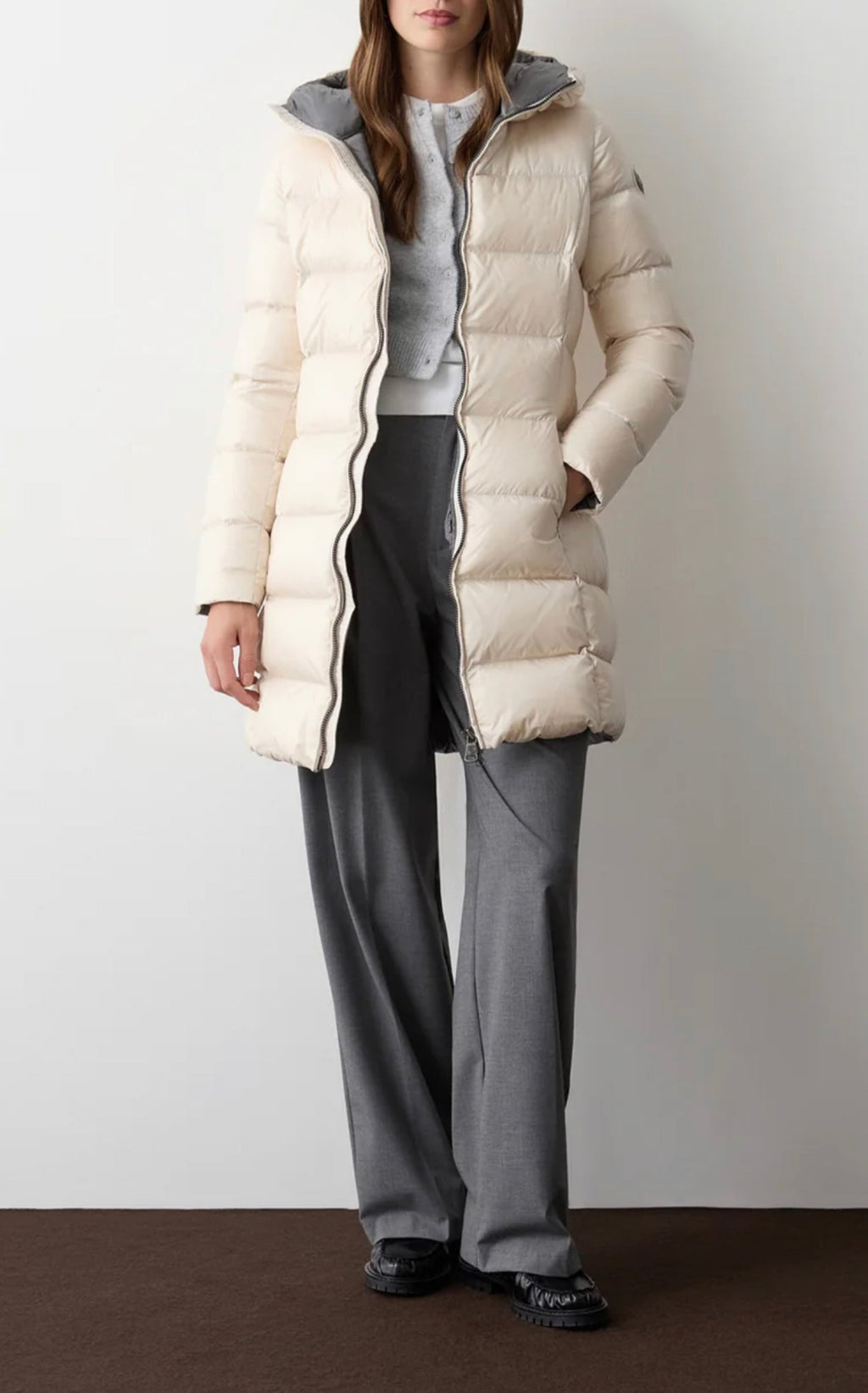 COLMAR DONNA LUNGO BIANCO CON CAPPUCCIO