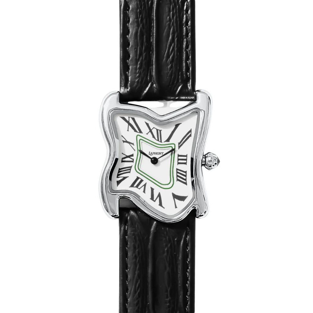 LAPHONT MELTING SQUARE WATCH LARGE FACE SILVER