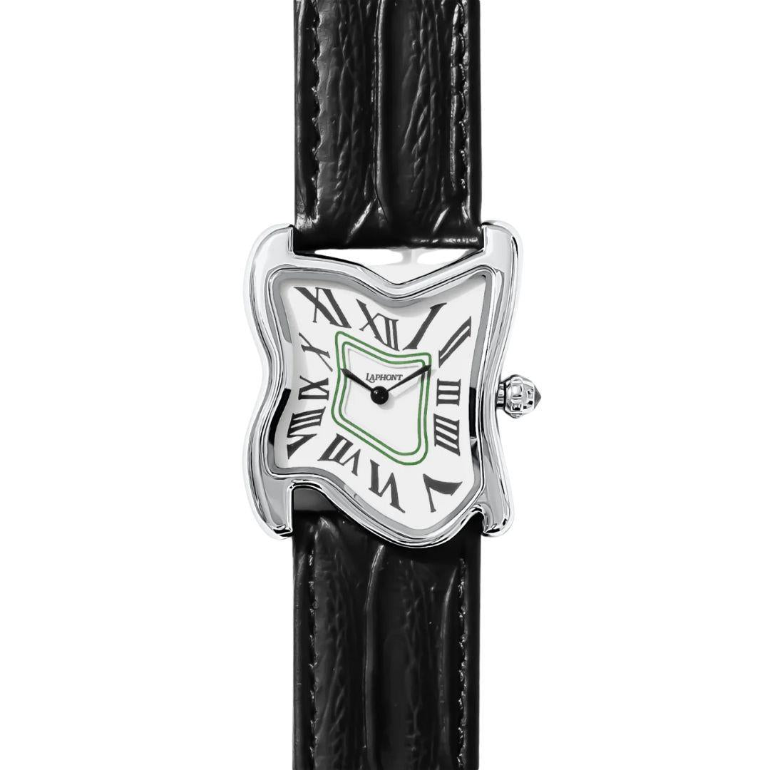 LAPHONT MELTING SQUARE WATCH LARGE FACE SILVER