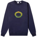Burberry Navy Logo Embroidered Sweatshirt