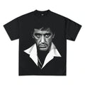 TONY MONTANA SCARFACE JUMBO FACE T-SHIRT BLACK
