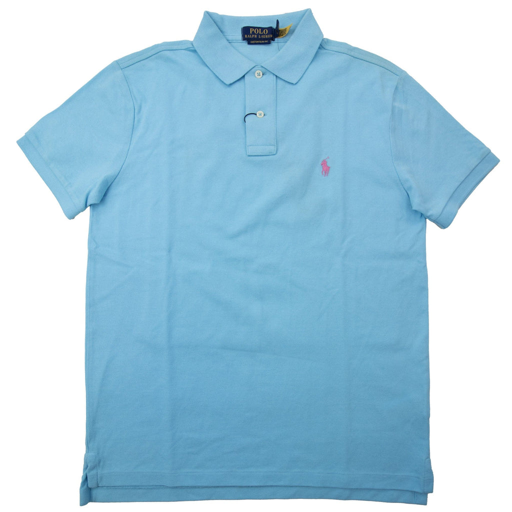 Pre-Loved Slim Fit Short Sleeve Polo Turquoise Small