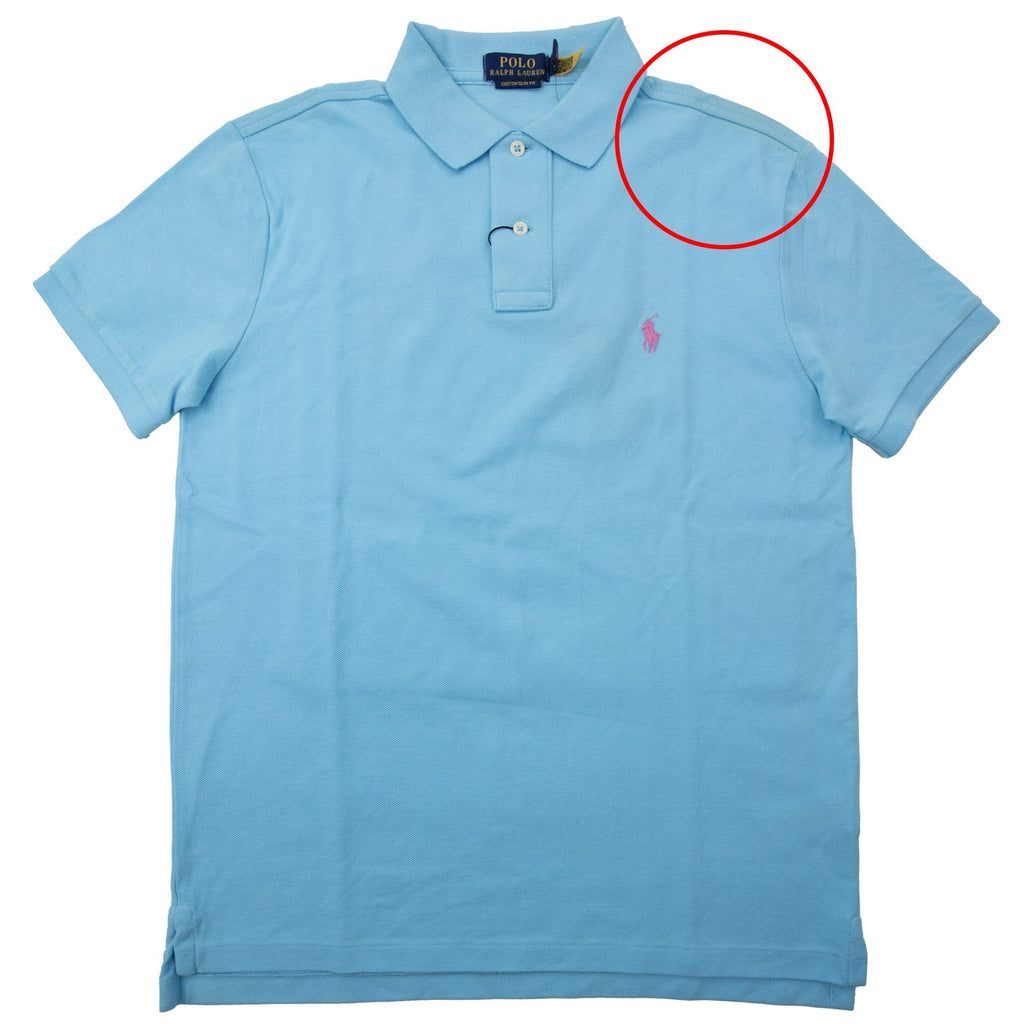 Pre-Loved Slim Fit Short Sleeve Polo Turquoise Small