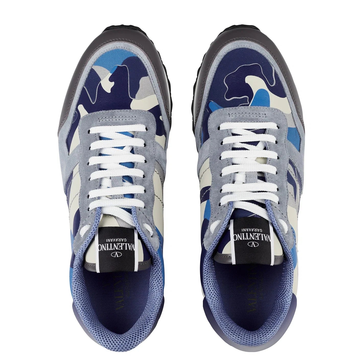 Valentino Blue Grey Camouflage Rockrunner