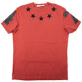 Pre-Loved Stars Neckline T-Shirt Red Medium