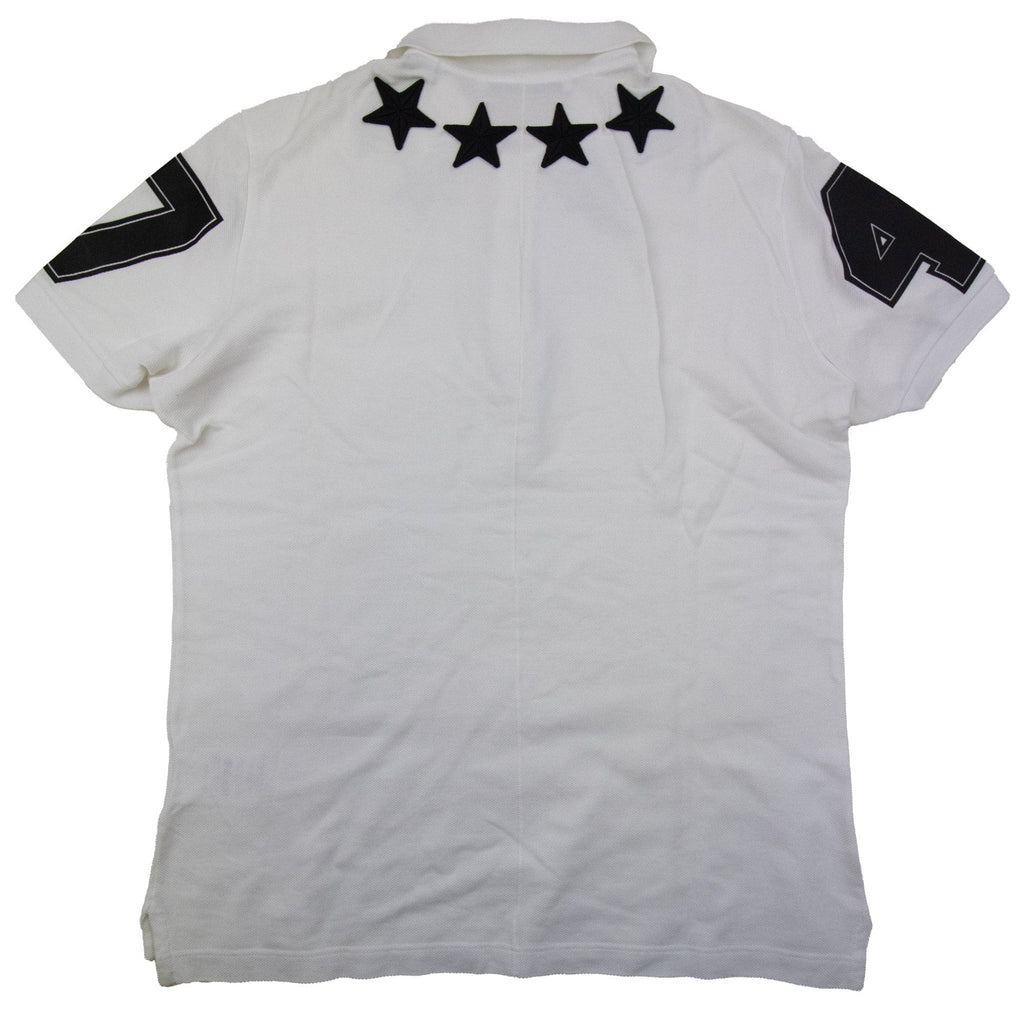 Pre-Loved Stars Neckline Polo White Medium