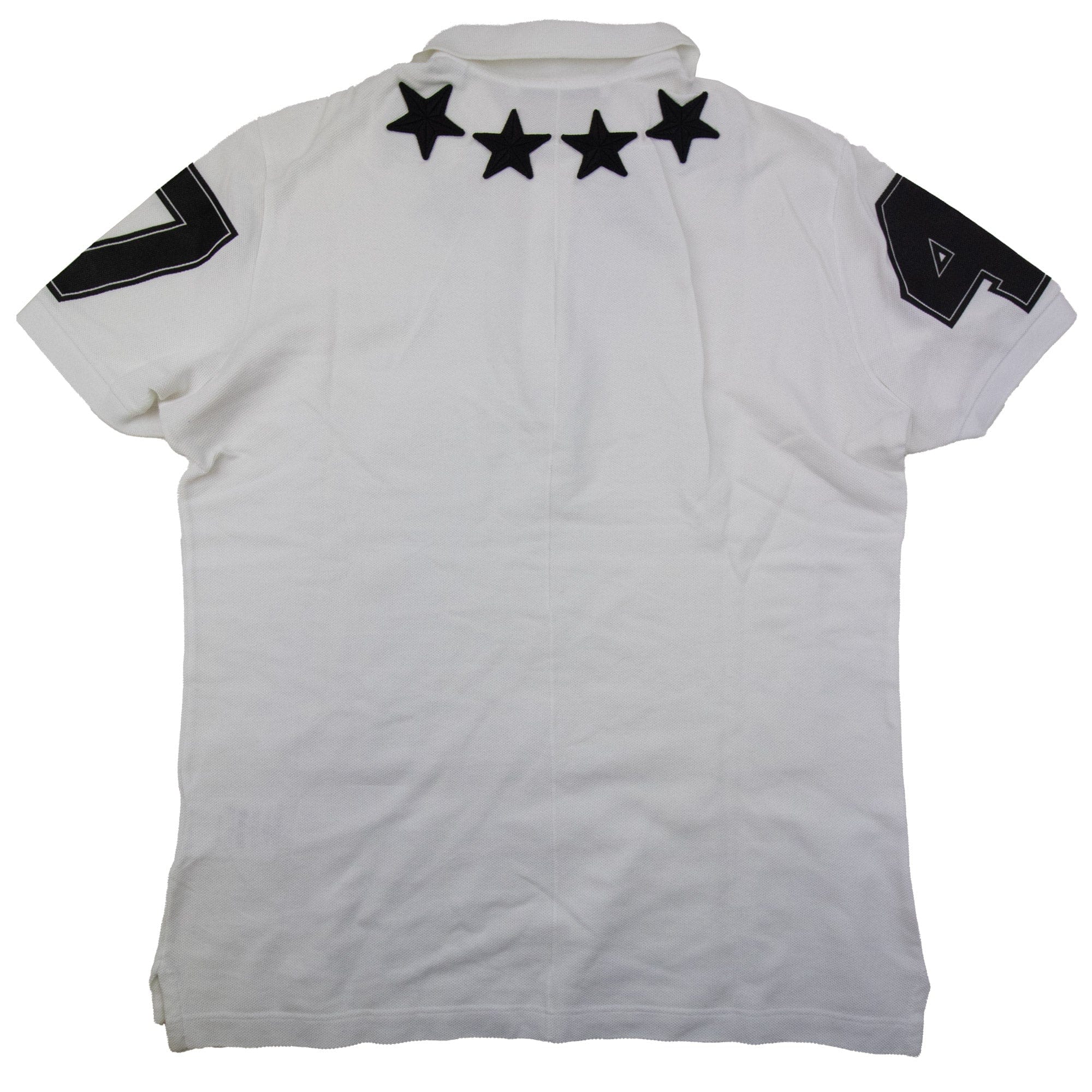 Pre-Loved Stars Neckline Polo White Medium