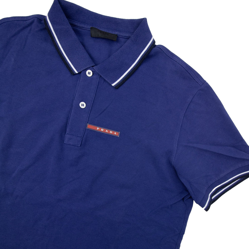 Pre-Loved Blue Short Sleeve Cotton Pique Polo Shirt Large