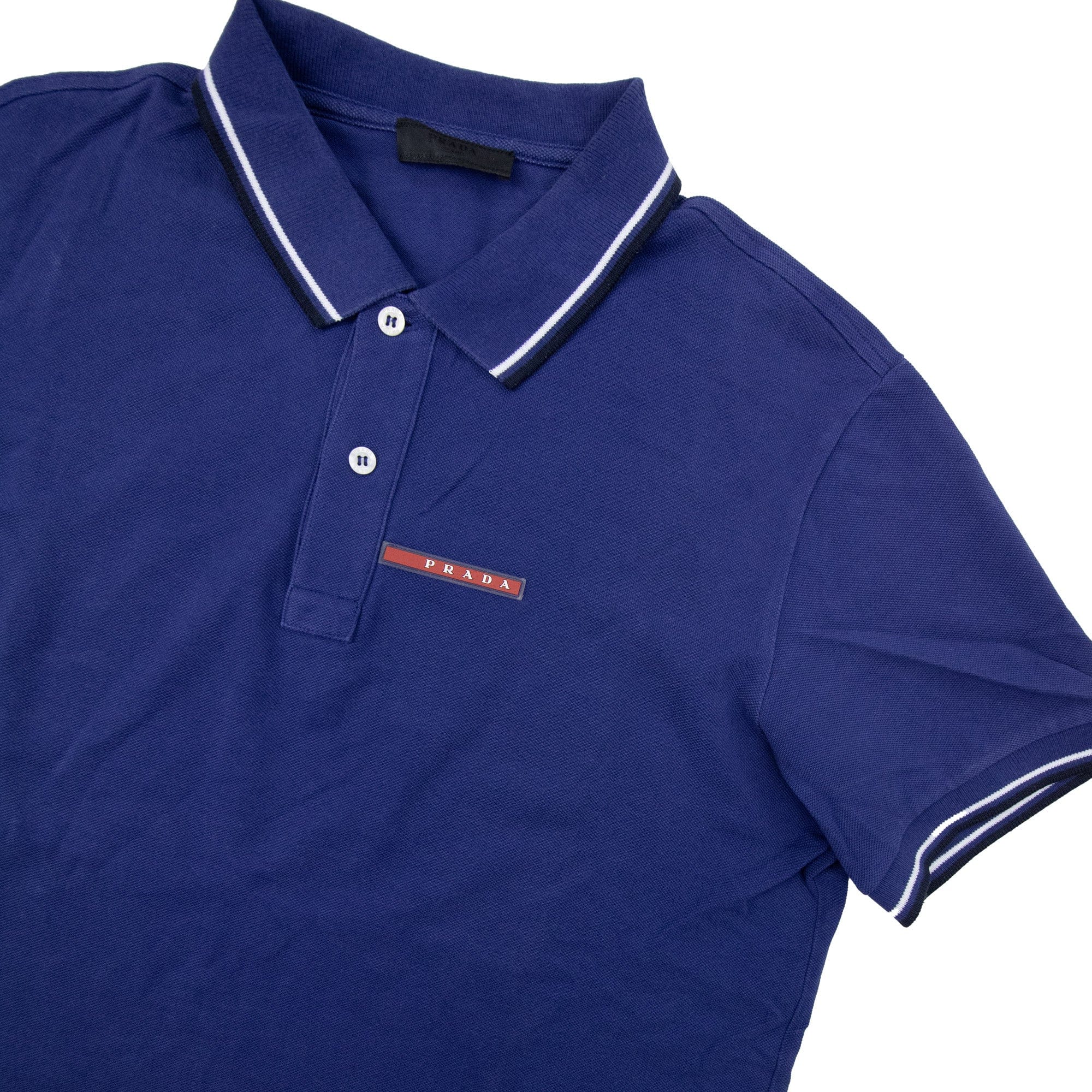 Pre-Loved Blue Short Sleeve Cotton Pique Polo Shirt Large