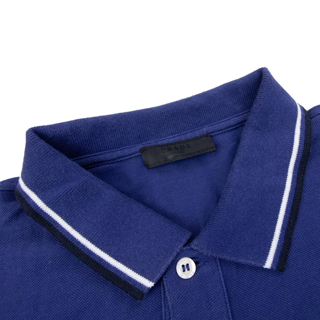 Pre-Loved Blue Short Sleeve Cotton Pique Polo Shirt Large