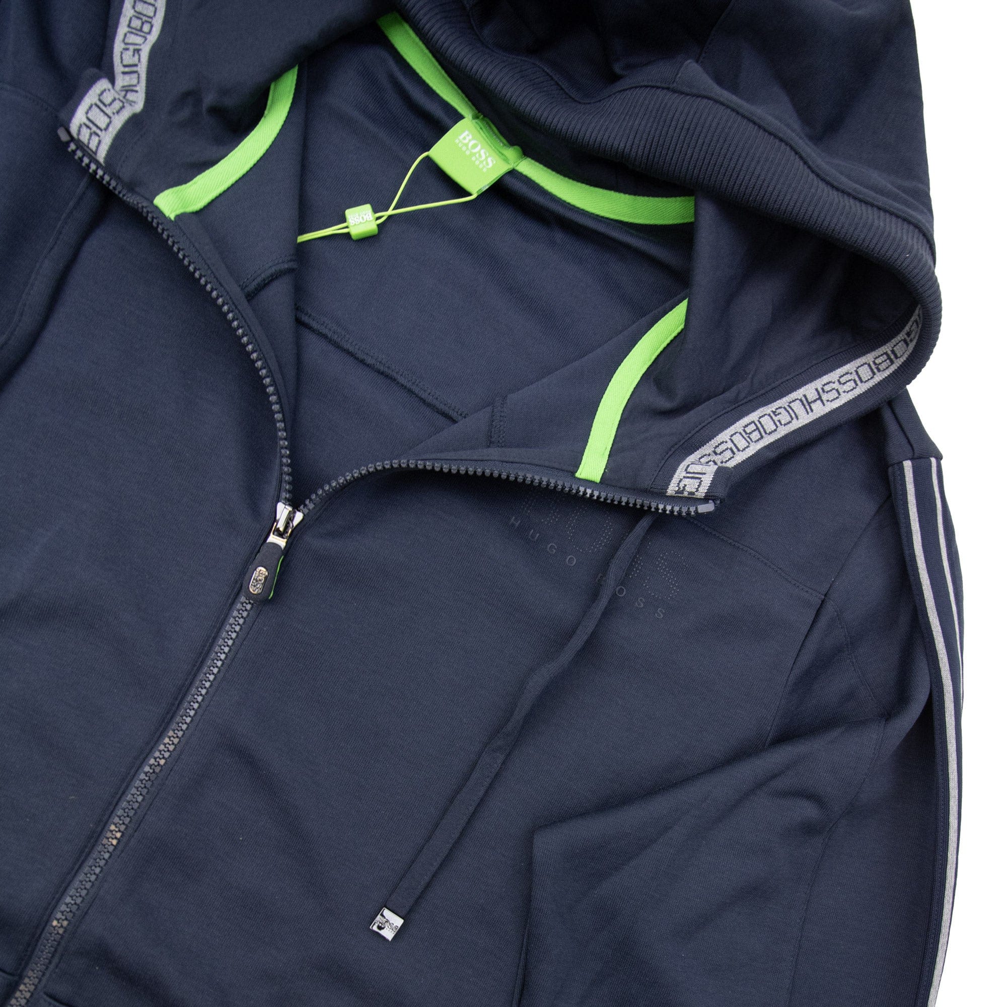 Pre-Loved Saggy Embossed Logo Hoodie Navy 3XL