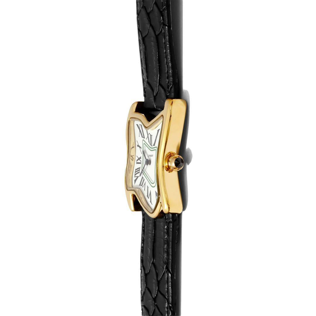 LAPHONT MELTING SQUARE WATCH LARGE FACE GOLD