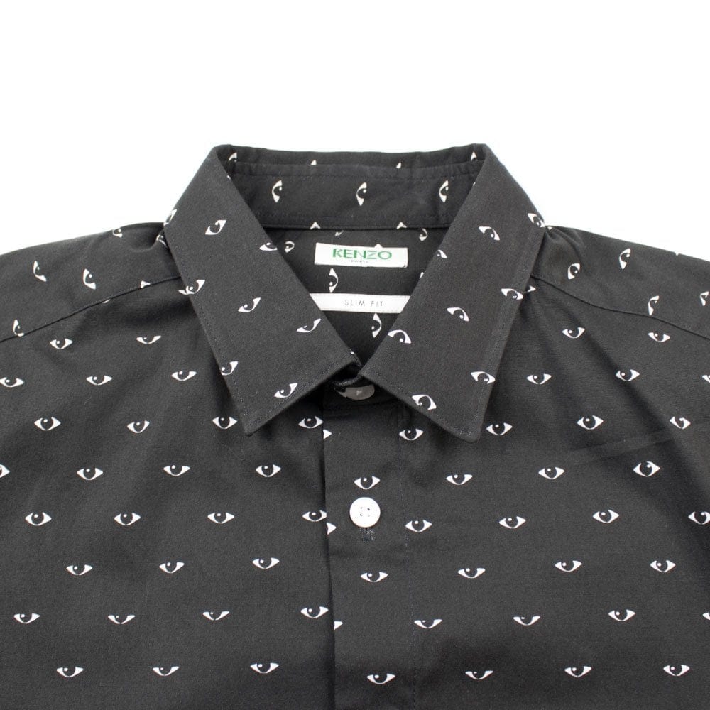 Kenzo Eye Print Long Sleeve Shirt Black