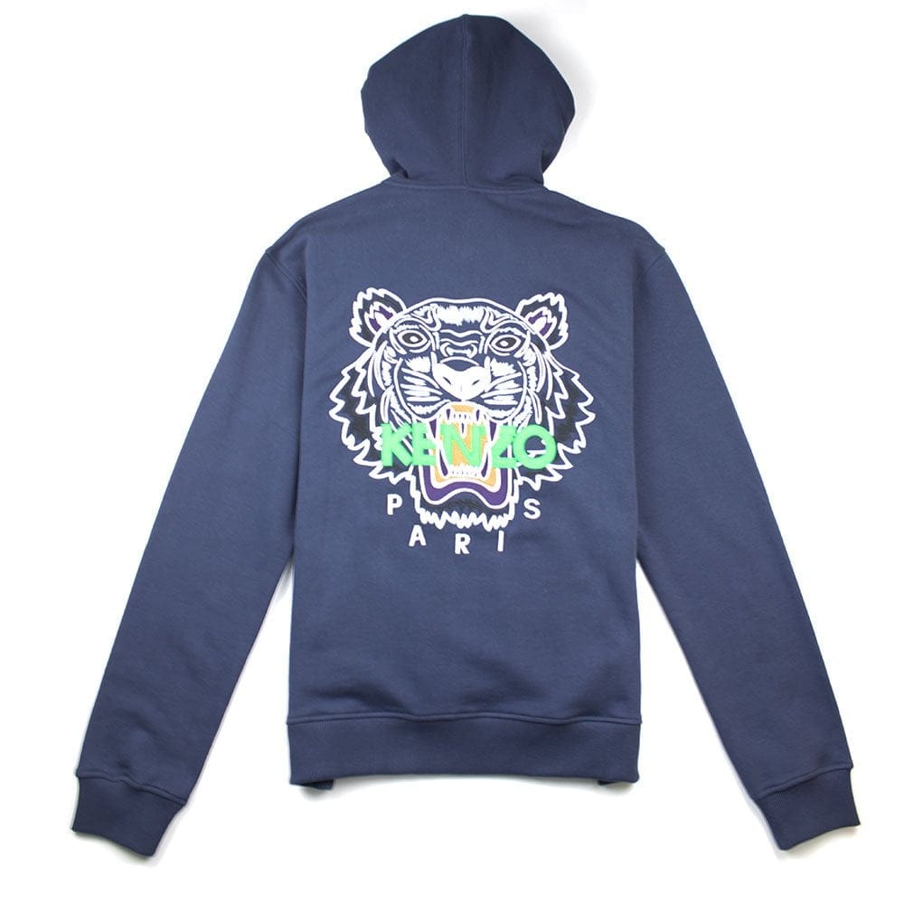 Kenzo Tiger Zip Up Hoody Navy