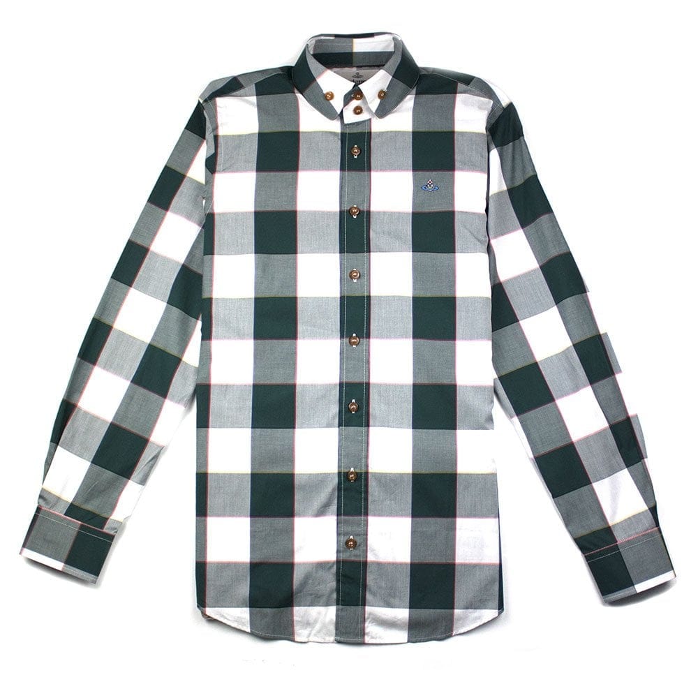 Vivienne Westwood Double Button Shirt Green Check