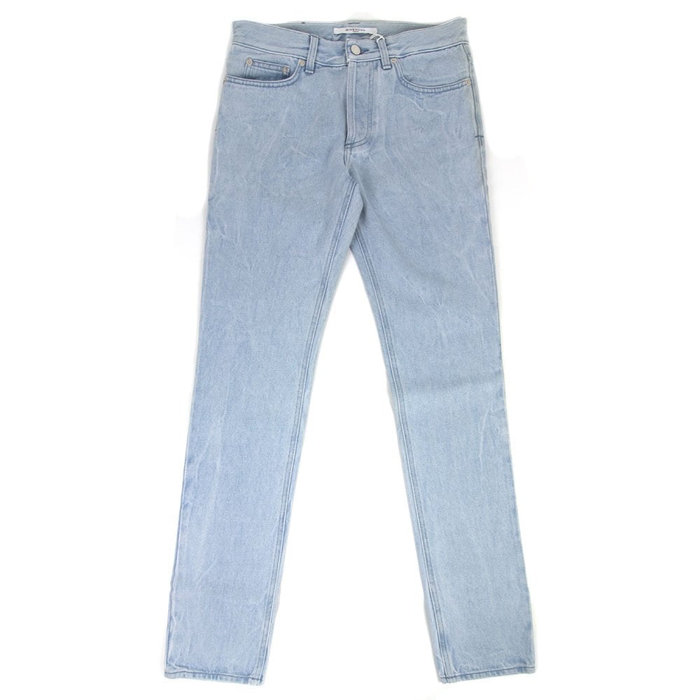 Givenchy Bleached Denim Jeans Baby Blue