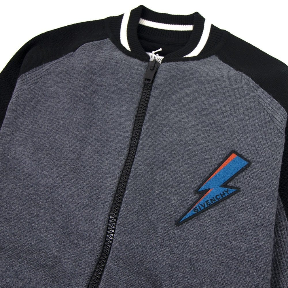 Givenchy Knitted Bomber Jacket With Zip Grey/Black