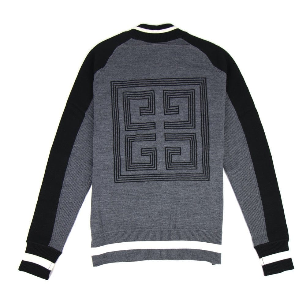 Givenchy Knitted Bomber Jacket With Zip Grey/Black