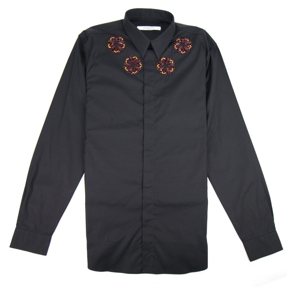 Givenchy Metallic Embroidered Shirt Black