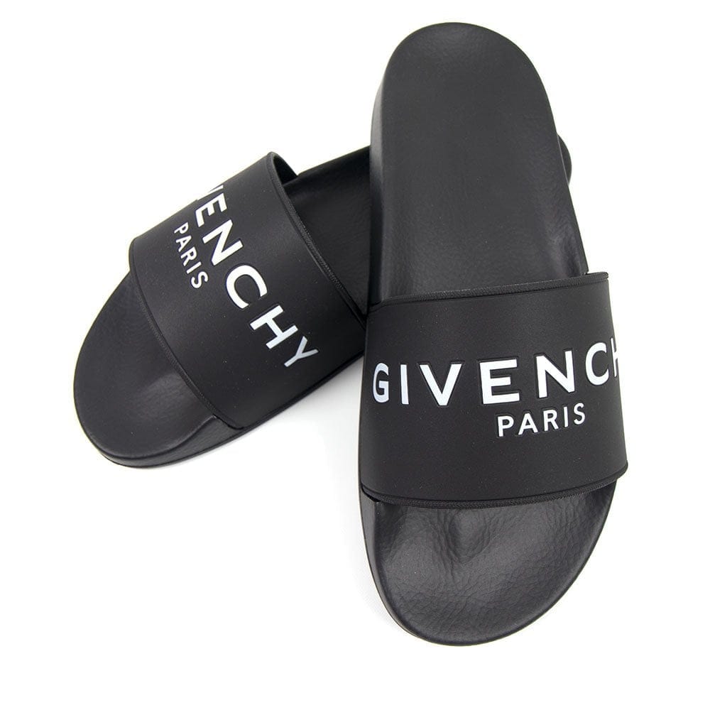 Givenchy Logo Slides Black Rubber
