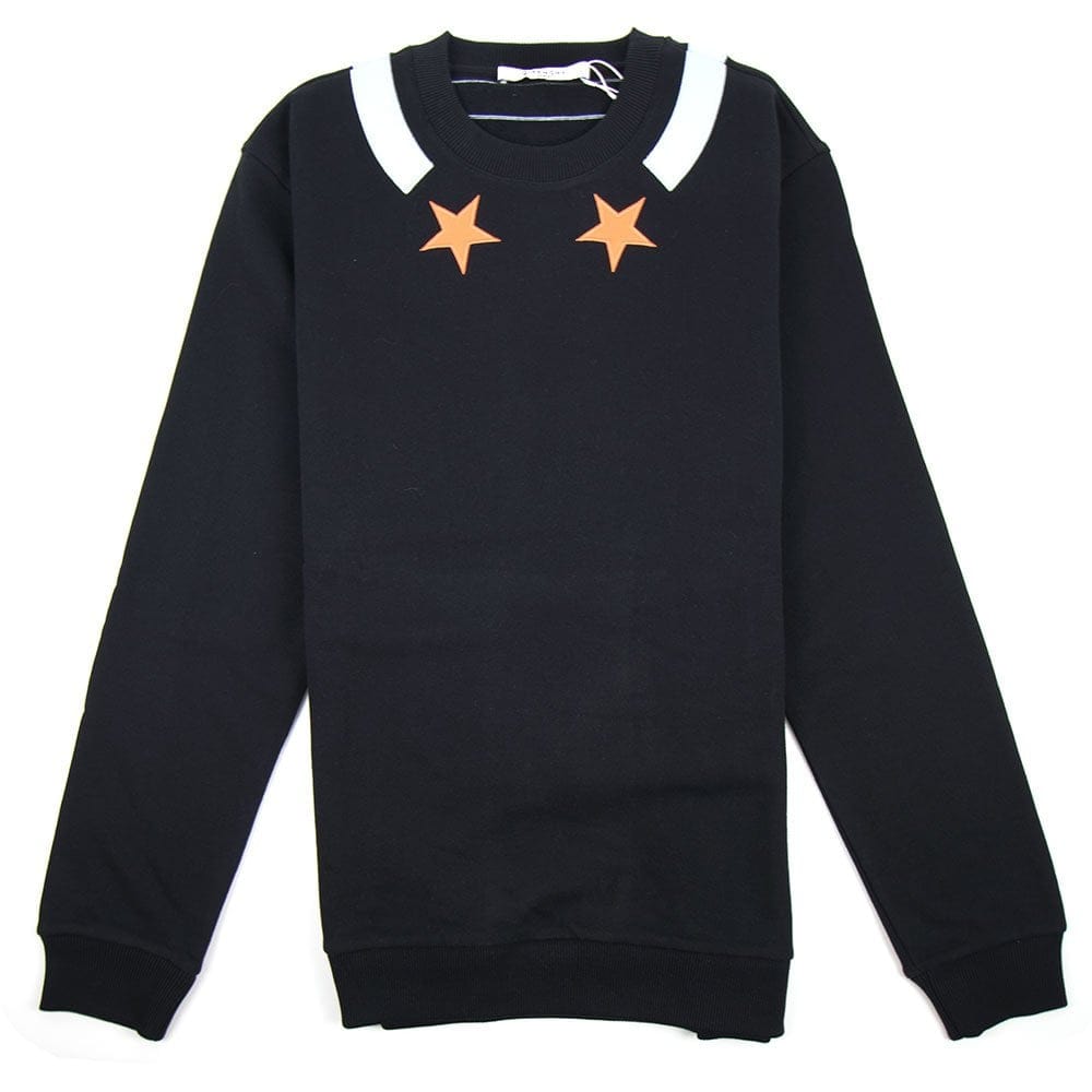 Givenchy Baby Blue Trim Star Sweatshirt Black