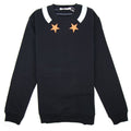Givenchy Baby Blue Trim Star Sweatshirt Black