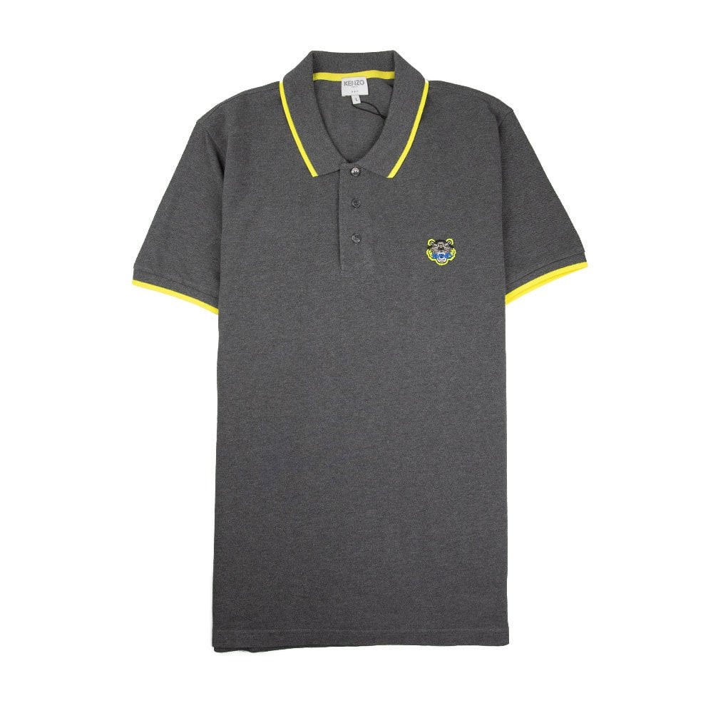 Kenzo Tiger Crest Polo Grey/Yellow