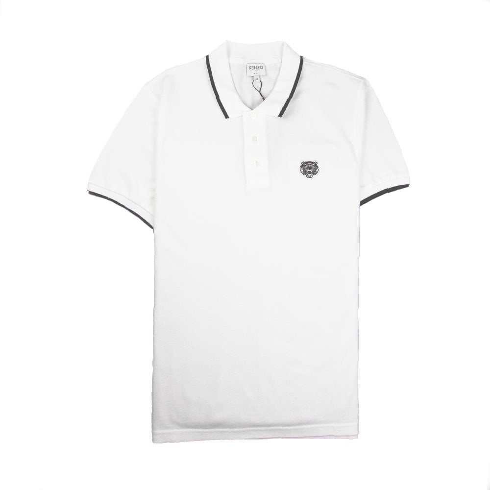 Kenzo Tiger Crest Polo White/Black