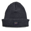 Paul and Shark Patch Logo Beanie Dark Grey